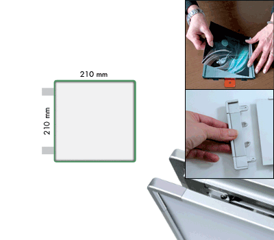 SEMS2121BG - segnale alluminio METALSIGN a bandiera bifacciale colore VERDE