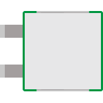SEMS2121BG - segnale alluminio METALSIGN a bandiera bifacciale colore VERDE