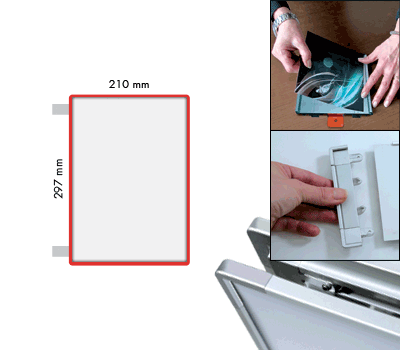 SEMS2921BR - segnale alluminio METALSIGN a bandiera bifacciale colore ROSSO
