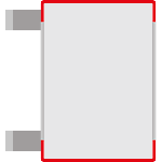 SEMS2921BR - segnale alluminio METALSIGN a bandiera bifacciale colore ROSSO