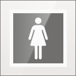 SEP15643FW - targa PLexi monofacciale Toilette Donna fissaggio invisibile