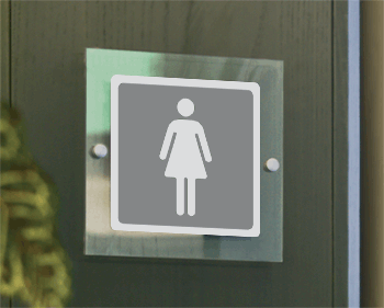 SEP15643W - segnale plexiglass PLEXI monofacciale 200x200 piu'simbolo