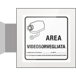 SEP5008BW - targa Plexi bifacciale Area videosorvegliata
