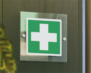 SEPE15101W - targa Plexi monofacciale Pronto soccorso EN ISO 7010 E003