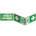 SEPE720101BIS - segnale PLEXIGLASS bifacciale fissaggio invisibile USCITA EMERGENZA