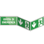 SEPE720104BIS - segnale PLEXIGLASS bifacciale fissaggio invisibile USCITA EMERGENZA