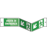 SEPE720107BDT - segnale PLEXIGLASS bifacciale fissaggio vite USCITA DI EMERGENZA