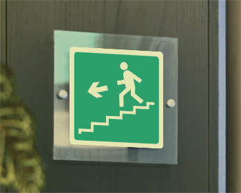 SEPS15161W - Segnale plexiglass PLEXI monofacciale piu'simbolo fotoluminescente