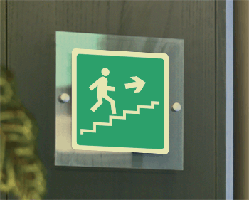 SEPS15162W - Segnale plexiglass PLEXI monofacciale piu'simbolo fotoluminescente