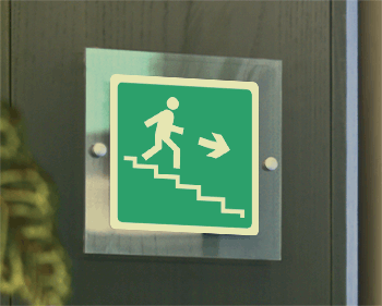 SEPS15163W - Segnale plexiglass PLEXI monofacciale piu'simbolo fotoluminescente