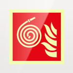 SEPSE15106W - Segnale plexiglass PLEXI monofacciale piu'simbolo fotoluminescente