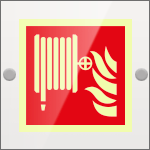 SEPSE15115W - targa Plexi monofacciale  Lancia Antincendio EN ISO 7010 F002