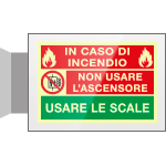 SEPSE160B - targa Plexi bifacciale  Non usare l'ascensore