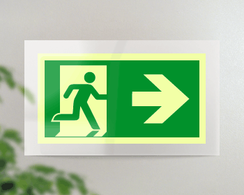 SEPSE715102FR - targa PLexi monof. uscita di emergenza ds fiss.inv EN ISO 7010