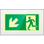 SEPSE715107FR - targa PLexi monof.uscita emergenza sn basso fiss.inv EN ISO 7010