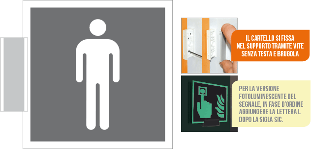 SIC15642BG - sistema COLORFIX GRIGIO bifacciale Toilette Uomo