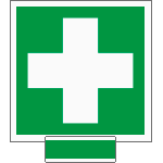 SICE15101A - sistema COLORFIX VERDE monofacciale Pronto soccorso EN ISO 7010