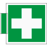 SICE15101BG - sistema COLORFIX VERDE bifacciale Pronto soccorso EN ISO 7010