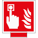 SICE15117A - sistema COLORFIX ROSSO monofacciale Pulsante Antincendio EN ISO 7010