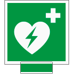 SICE15156G - sistema COLORFIX VERDE monofacciale Defibrillatore EN ISO 7010