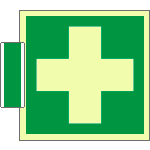 SICLE15101BG - sistema COLORFIX VERDE bifacc. luminescente Pronto soccorso ISO 7010