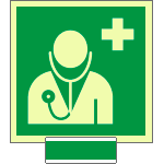 SICLE15118G - sistema COLORFIX VERDE monofacc.luminescente Pers.Medico EN ISO 7010