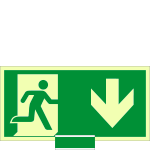 SICLE715104N - sistema COLORFIX VERDE monofacc.luminesc.Usc.Emer.basso EN ISO 7010