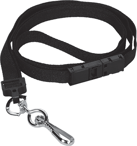 SMCA311N - Cordicella tonda universale per portabadge colore nero