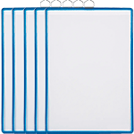 SMCA450B - confezione 5 cartelline formato A4 verticale con gancio colore BLU