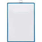 SMCA453 - confezione 5 coppie tasche porta depliant colore BLU A4 VERTICALE