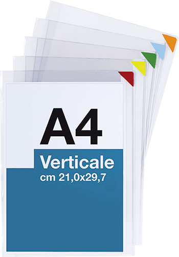 SMCA779 - confezione 5 buste ADESIVE chiusura con calamita sull'angolo f.to A4