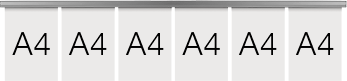 SMCT9035 - barra appendifogli da parete in alluminio lunghezza cm 140