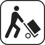 SR124 - Etichetta adesiva rifrangente carico e scarico