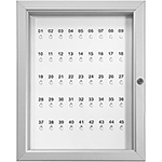 SWB045A - Bacheca portachiavi 45 posti 350x500 mm apertura a libro con serratura
