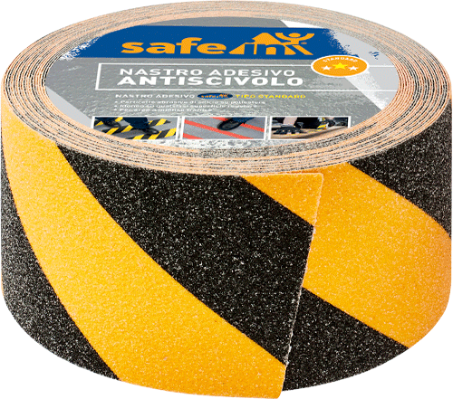SWDS100NY - rotolo antiscivolo tipo STANDARD h.mm 100 x m.18,3 colore NERO/GIALLO