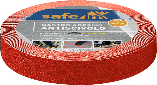SWDS25R - rotolo antiscivolo tipo STANDARD h.mm 25 x m.18,3 colore ROSSO