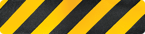 SWDS6115NY - confezione da 25 strisce antiscivolo STANDARD mm 610x150 NERO/GIALLO