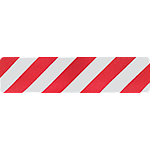 SWDS6115RW - confezione da 25 strisce antiscivolo STANDARD mm 610x150 ROSSO/BIANCO