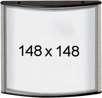 TDC151 - Targa murale monofacciale in alluminio con protezione frontale in PVC