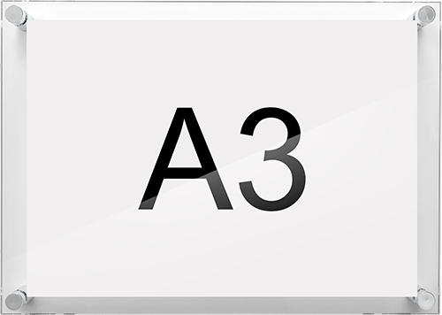 TDC460 - Targa murale composta da 2 pannelli in acrilico e 4 distanziali