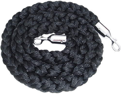 TDVCN - cordone da m.2 in poliestere NERO attacchi cromo x colonnine cromo
