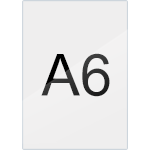 TKLI105 - Targa murale trasparente piatta f.to A6