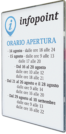 TKLI52 - Targa murale trasparente piatta f.to A8