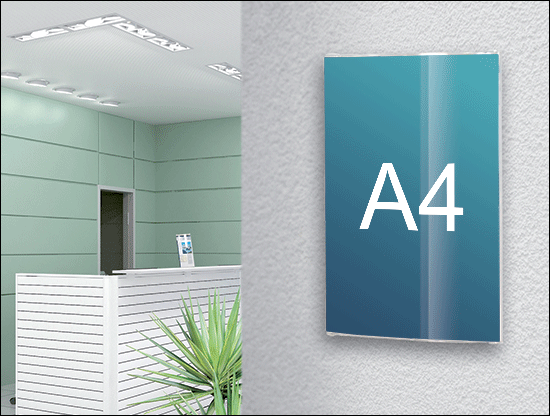 TKPQ21 - Targa murale o da banco convessa f.to A4