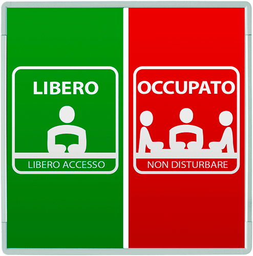 TKS148 - targa Signecode "Libero Occupato" tasseli e viti compresi