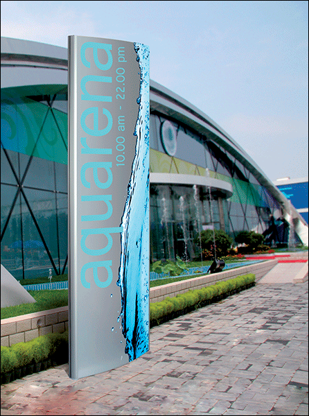 TKTS600 - totem per esterni stampa esclusa larghezza mm 600