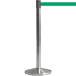 TSB511G - colonnina SAFE IN modello BASIC acciaio spazzolato nastro VERDE