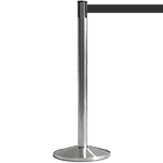 TSB511N - colonnina SAFE IN modello BASIC acciaio spazzolato nastro NERO