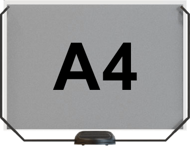 TSMSA4O - porta avvisi formato A4 orizzontale per colonnine modulari Safein