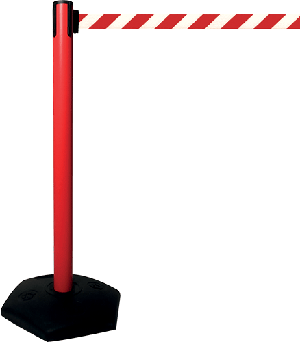TSO100BR - colonnina SAFE IN modello OUTDOOR colore rosso nastro BIANCO/ROSSO